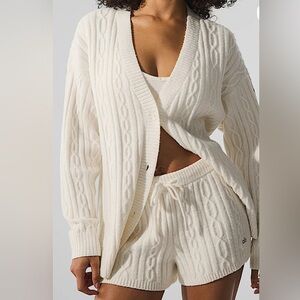 ALO YOGA Cable Knit Winter Bliss Cardigan
